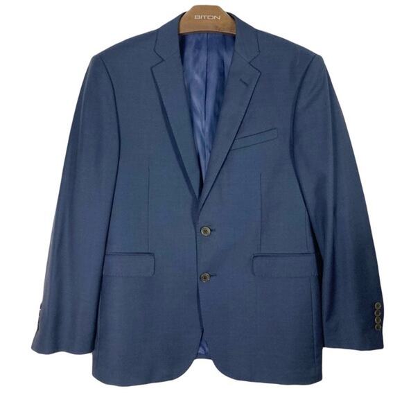 Cerutti Navy Blazer Sports Coat Italy EU 52 Wool 2 Buttons 2 Vents - Picture 1 of 16